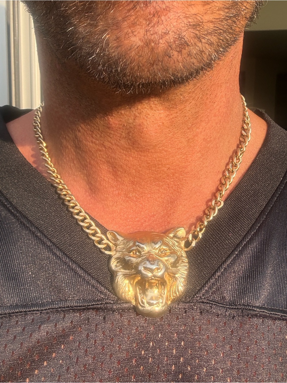 Rare MOSCHINO Tiger Head Statement Necklace – Purchased in Italy